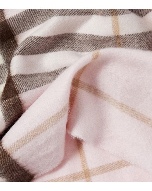 Bufanda Giant Check De Cachemir Burberry de color Natural