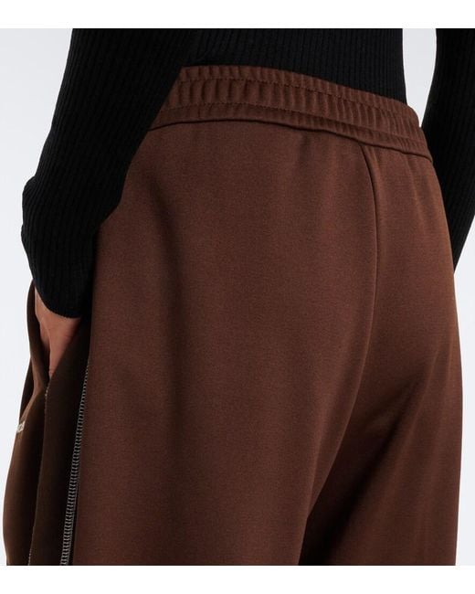 Moncler Brown Logo Jersey Sweatpants
