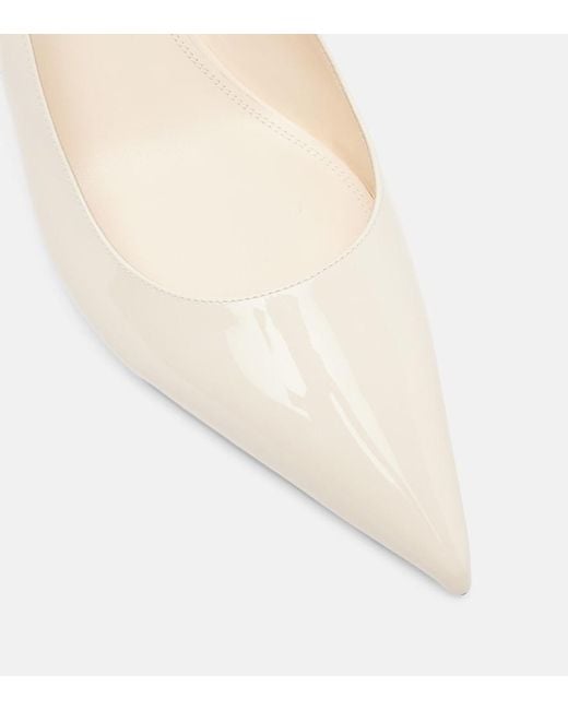 Paris Texas Natural Lidia 70 Leather Slingback Pumps