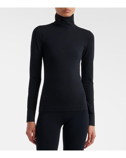 Perfect Moment Blue Turtleneck Ski Top