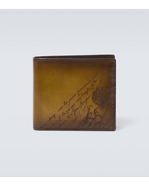 Berluti Natural Makore Scritto Leather Wallet for men