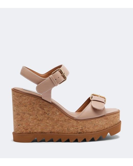 Stella McCartney Brown Sneak-Elyse Platform Sandals