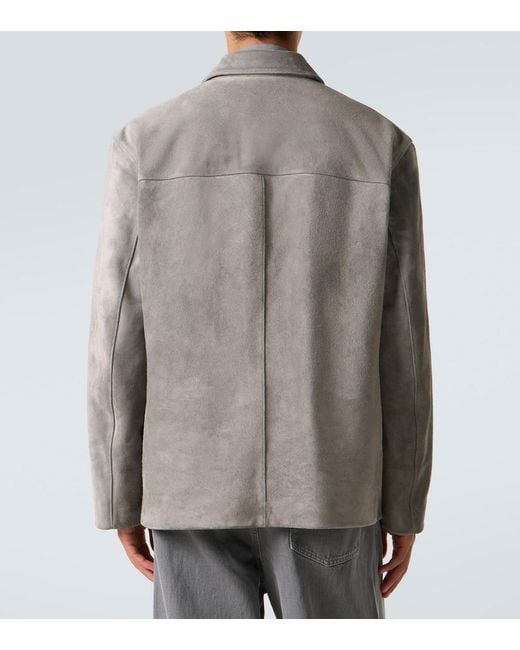 Blazer En Daim Lemaire pour homme en coloris Gray