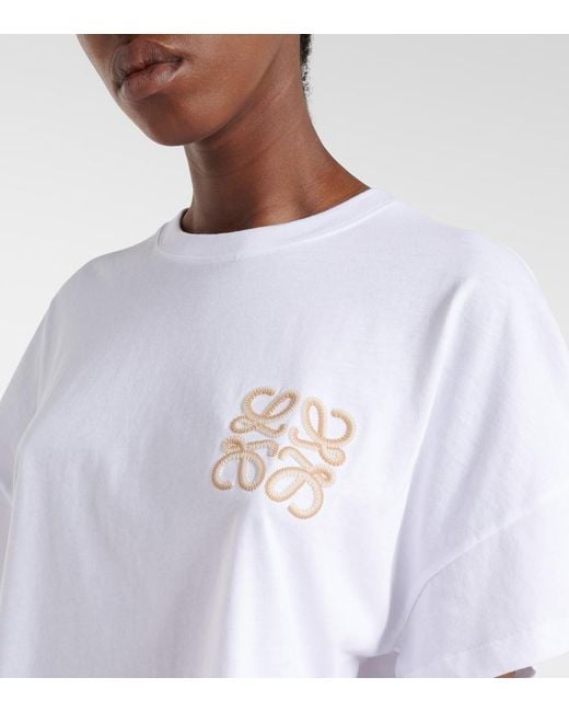 Loewe White Paula's Ibiza Anagram Cotton T-Shirt