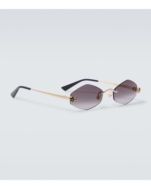 Cartier Gray Panthere De Cartier Oval Sunglasses for men
