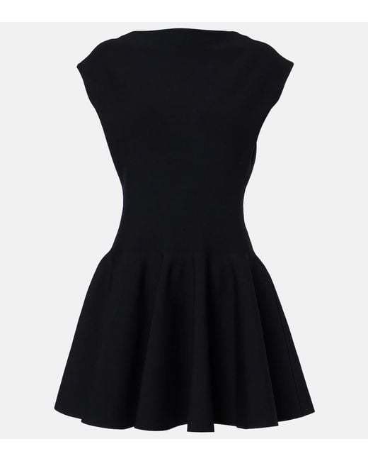 Alaïa Black Skater Minidress