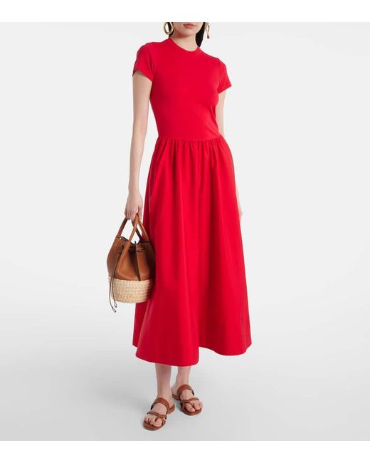 Polo Ralph Lauren Women's Red Cotton Short-Sleeve Dress - coffeafoods.com