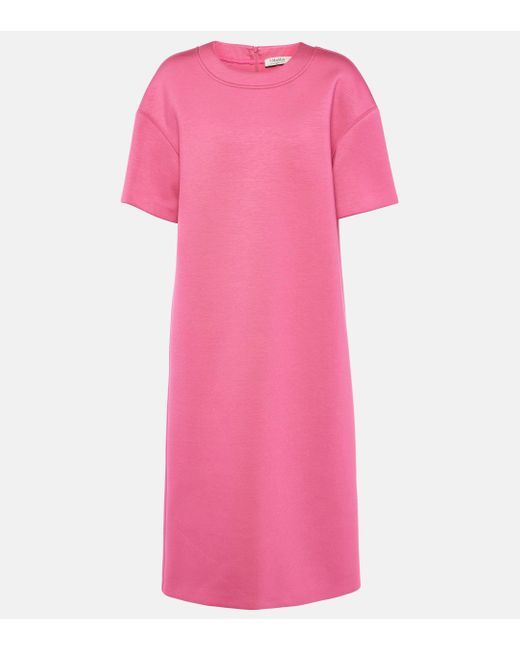 Max Mara Pink Califfo Jersey Midi Dress