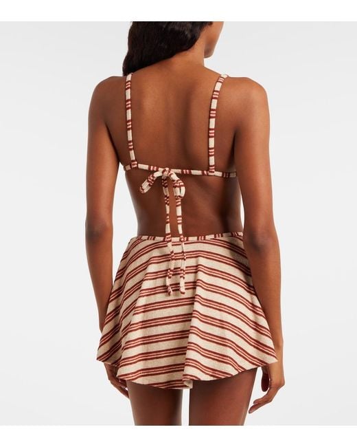 Montce Red Joan Striped Skort
