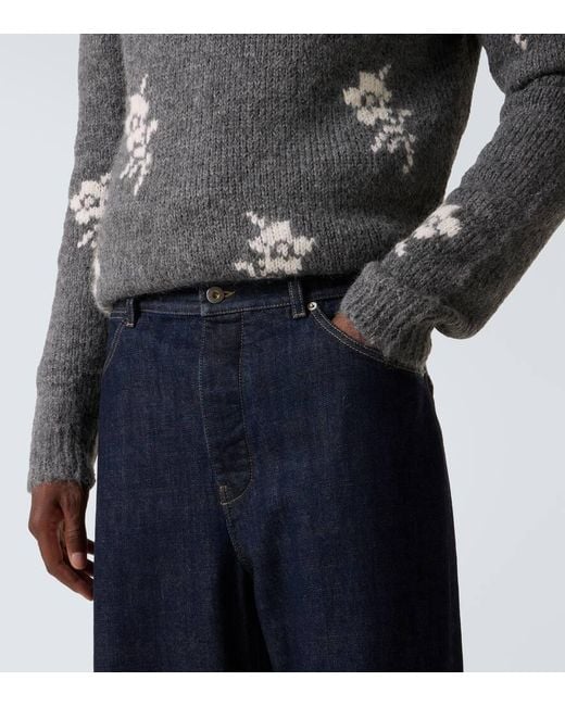 Jil Sander Blue Wide-Leg Jeans for men