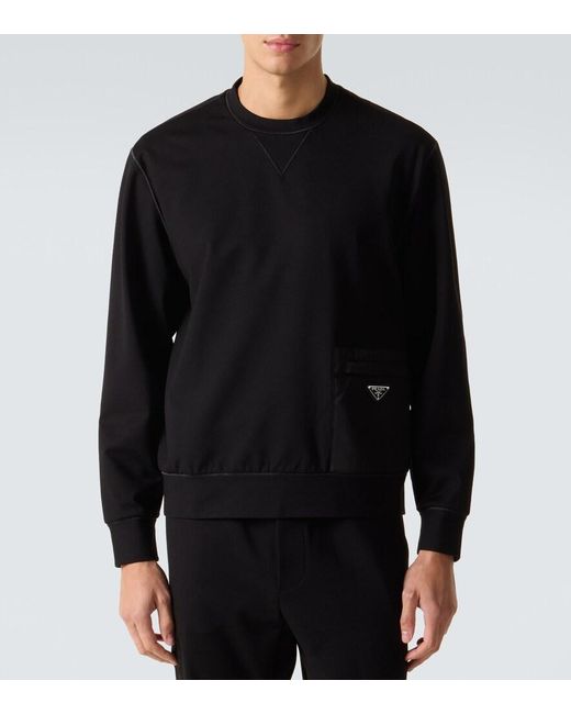 Prada Black Technical Sweatshirt for men