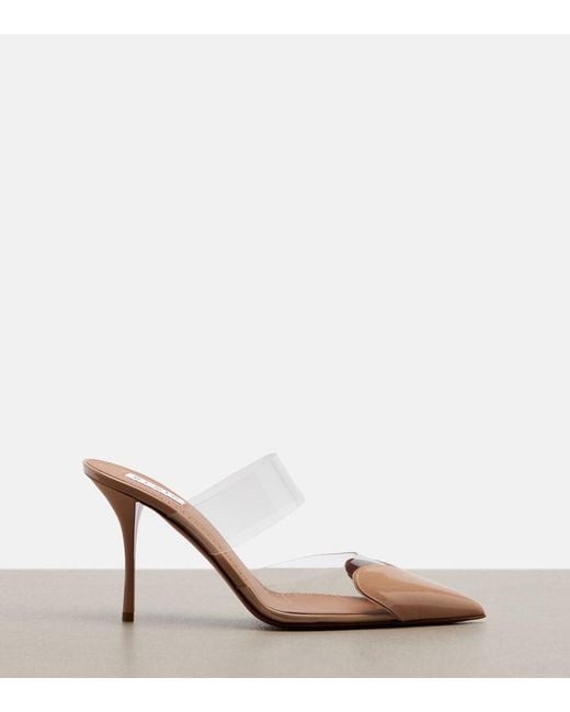 Alaïa Pink Le Cour Patent Leather And Pu Mules