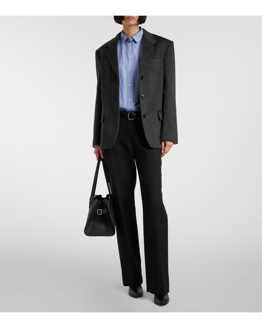 The Row Black Lasonne Cashmere Blazer