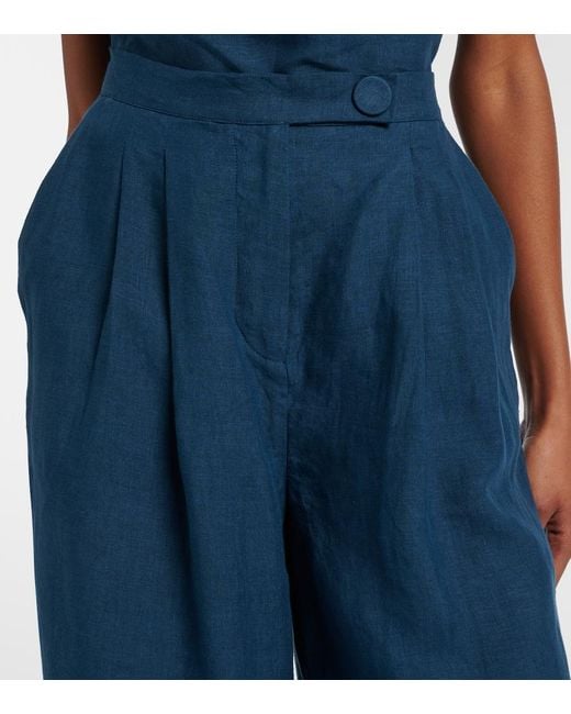 Eres Blue Plaisant Linen Bermuda Shorts