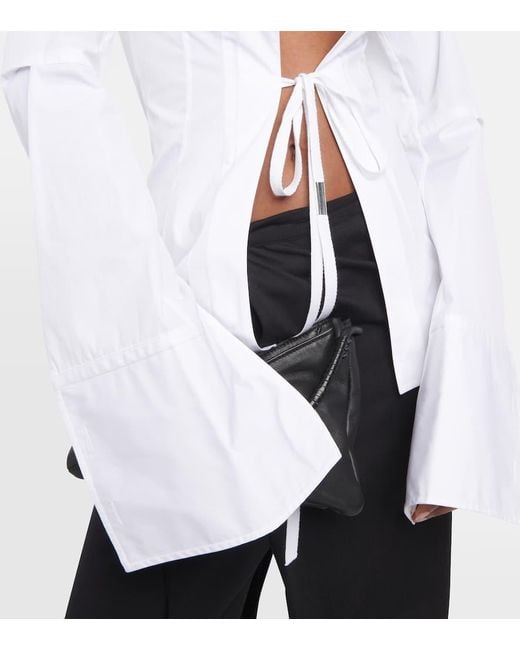 Camicia Linsey in popeline di cotone di Ann Demeulemeester in White