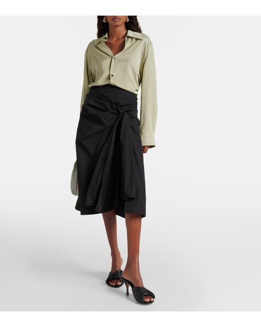 Bottega Veneta Black Leather Kitten Heel Pumps