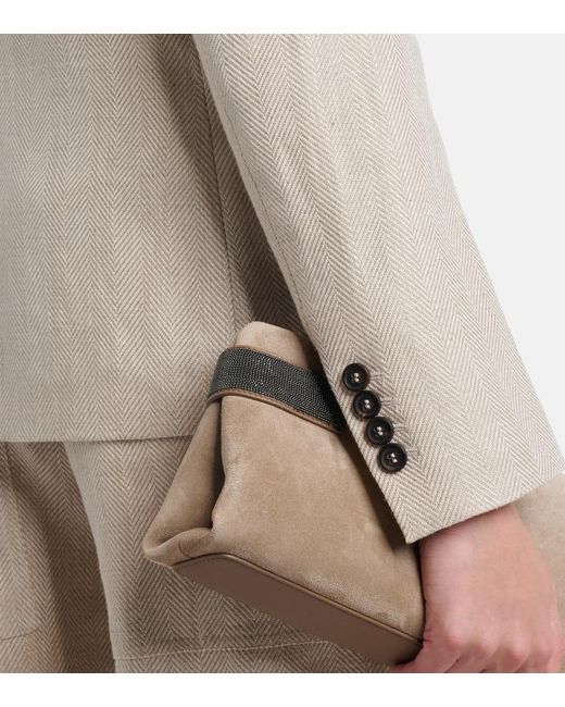 Brunello Cucinelli Natural Linen And Cotton Blazer