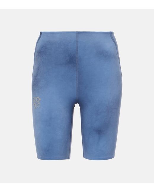 Loewe Blue X On Tie-dye Biker Shorts