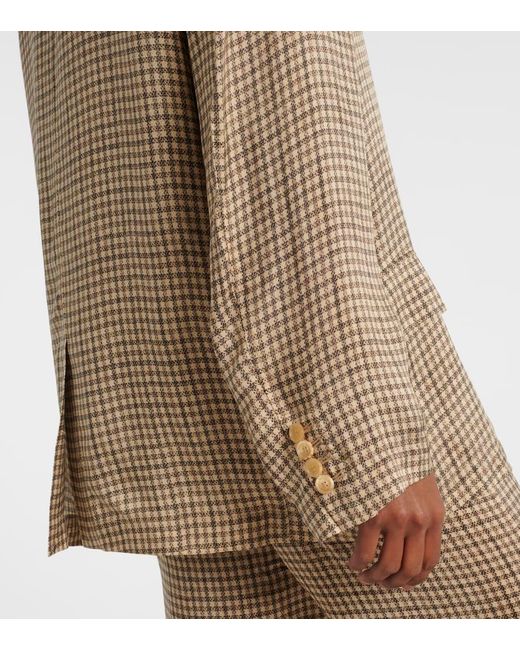 Acne Brown Junida Checked Blazer