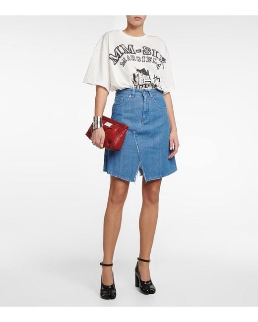 MM6 by Maison Margiela Blue Denim Miniskirt