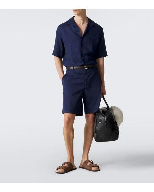 Brunello Cucinelli Brown Suede Sandals for men