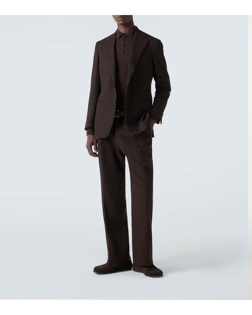 Allude Polopullover Aus Kaschmir in Brown für Herren