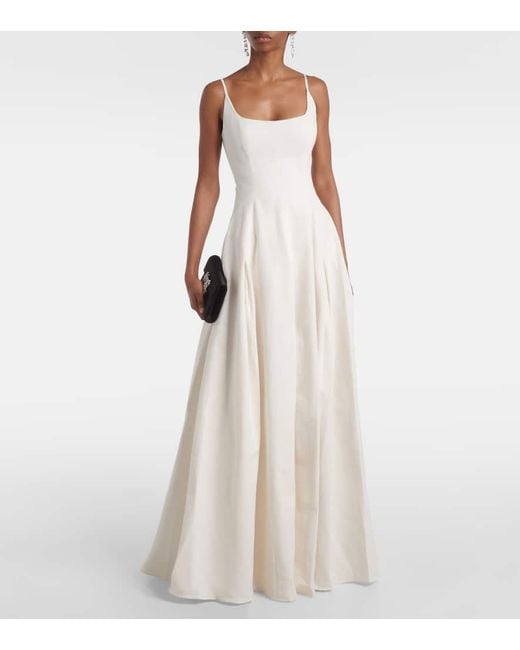 Staud White Bridal Maxikleid Joy Aus Einem Baumwollgemisch