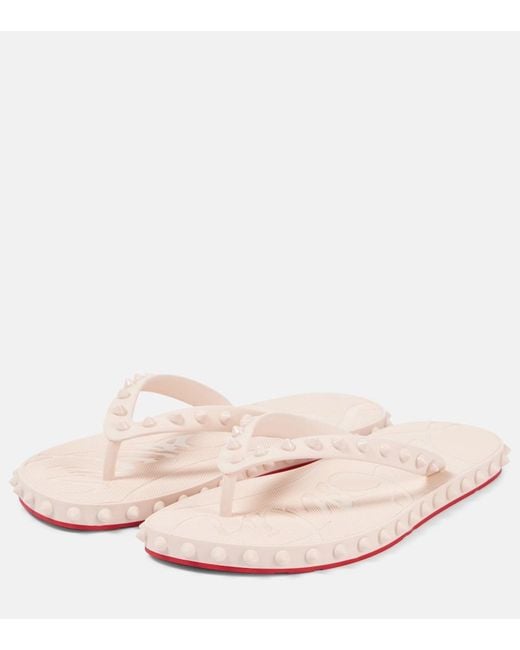 Christian Louboutin Pink Super Loubi Thong Sandals