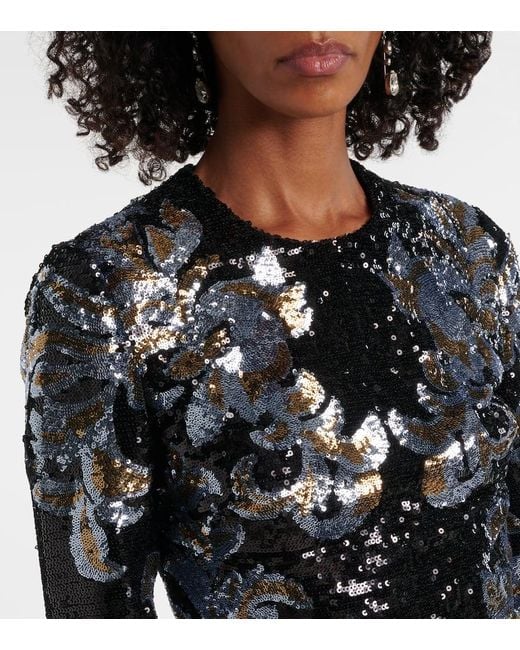 Elie Saab Black Robe Mit Pailletten