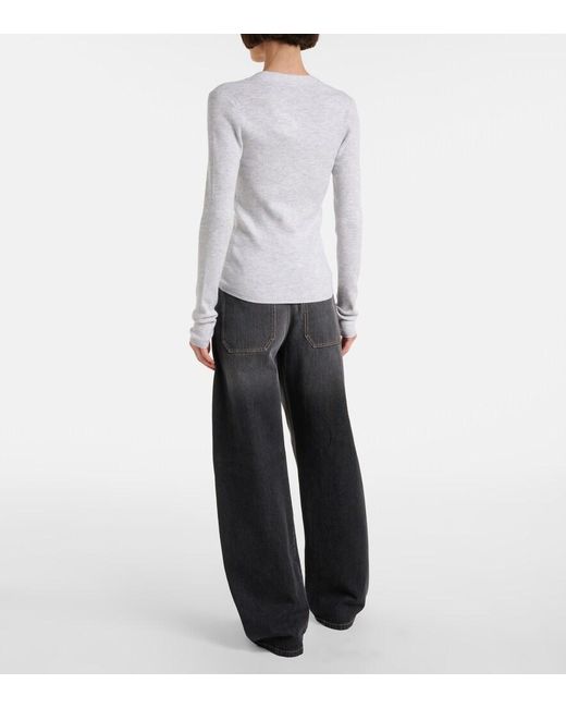 Brunello Cucinelli Blue Ribbed-Knit Cardigan