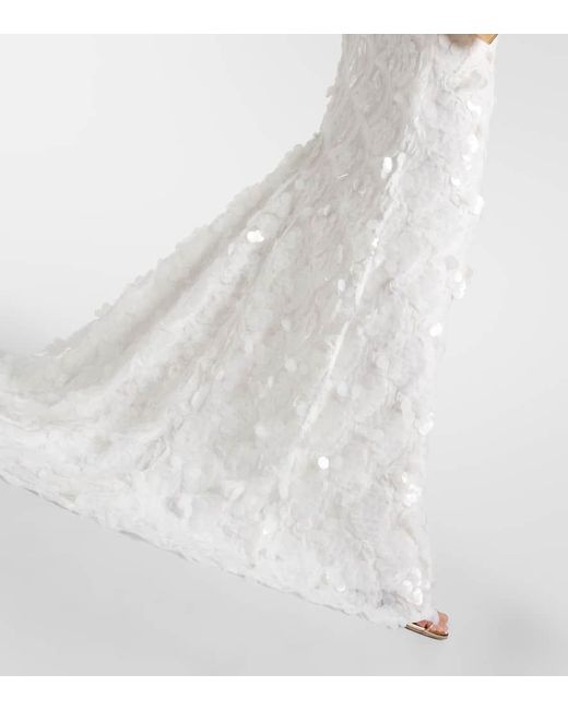Novia - vestido de tul con lentejuelas ROTATE BIRGER CHRISTENSEN de color White