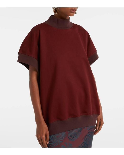 Dries Van Noten Red Sweatshirt Aus Baumwolle