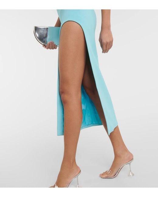 David Koma Blue Verziertes Midikleid