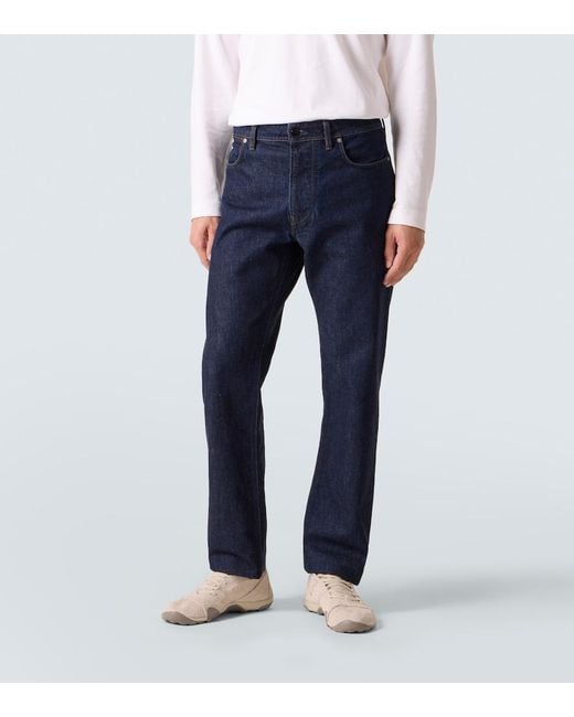 Stone Island Blue Mid-Rise Straight Jeans for men