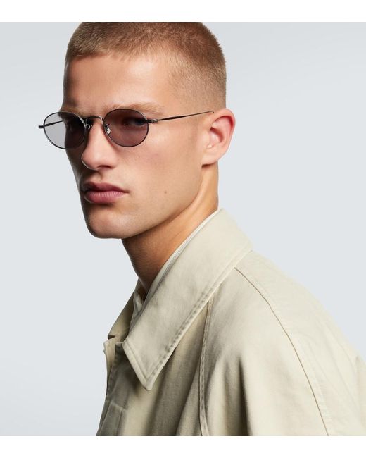 AURALEE X Eyevan 003 Oval Sunglasses in Metallic for Men | Lyst UK