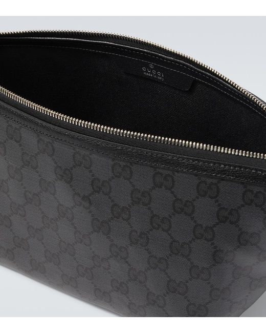 Gucci Gray Essence Classic Gg Canvas Toiletry Bag for men