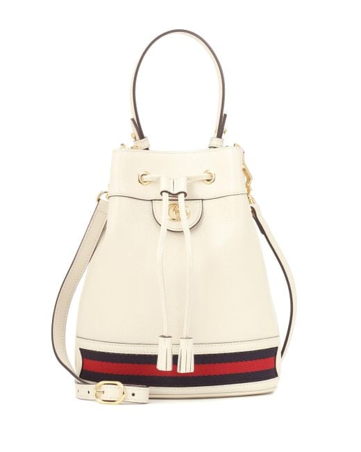Gucci White Ophidia Small Bucket Bag