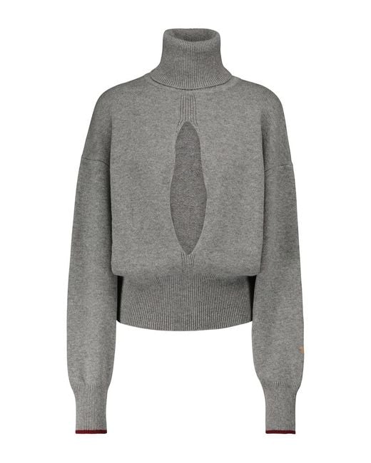 Victoria Beckham Gray Strickpullover Aus Einem Kaschmirgemisch