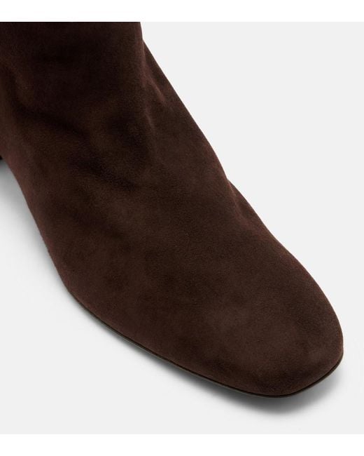 Tod's Brown Stiefel Aus Veloursleder