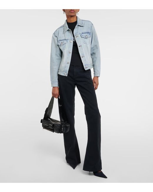 Giacca di jeans cropped di Balenciaga in Gray