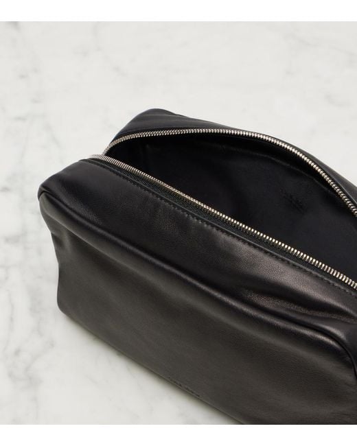 The Row Black Astra Leather Pouch