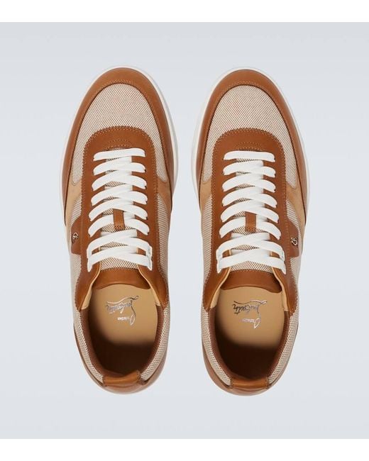 Sneakers Tutti Rui Con Pelle di Christian Louboutin in Brown da Uomo
