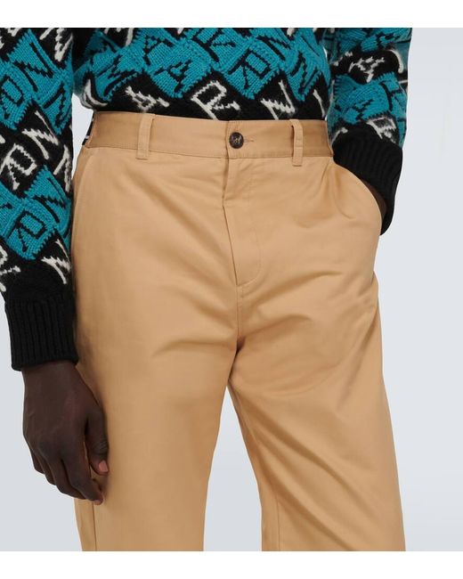 Pantalones rectos de gabardina Marni de hombre de color Natural