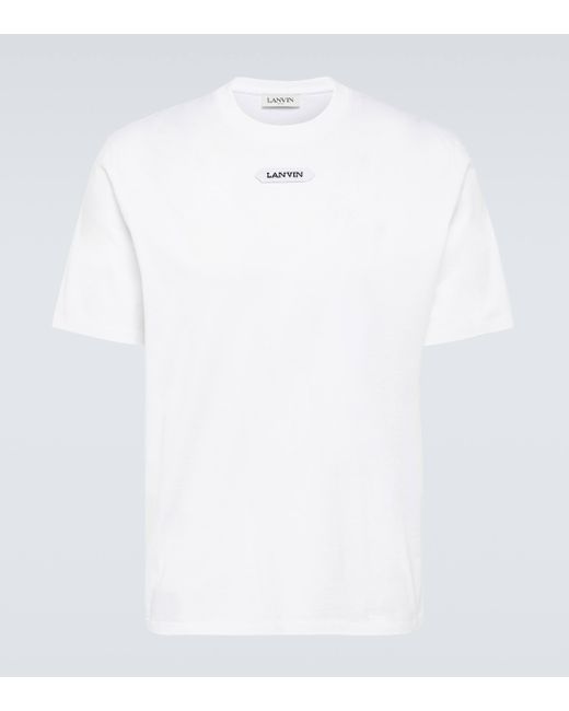 T-shirt en coton a logo Lanvin pour homme en coloris White