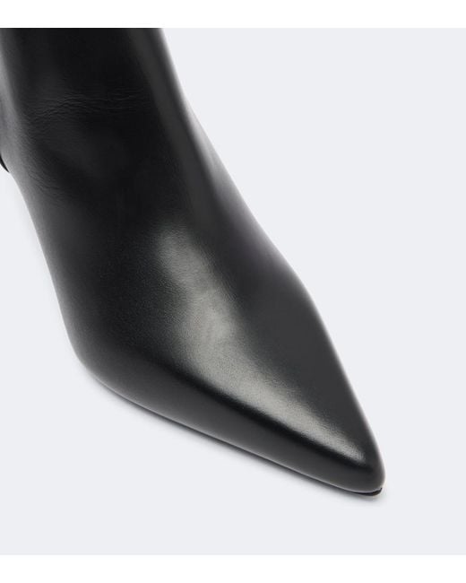 Max Mara Black Leather Ankle Boots
