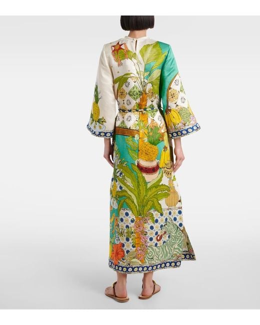 ALÉMAIS Multicolor Hazel Printed Cotton And Silk Maxi Dress