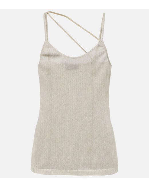 Missoni Natural Knitted Cotton-blend Tank Top