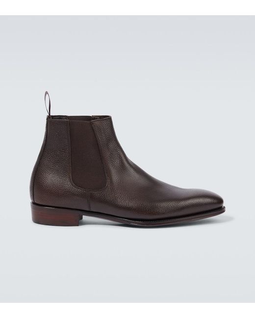 George Cleverley Brown Jason Leather Chelsea Boots for men
