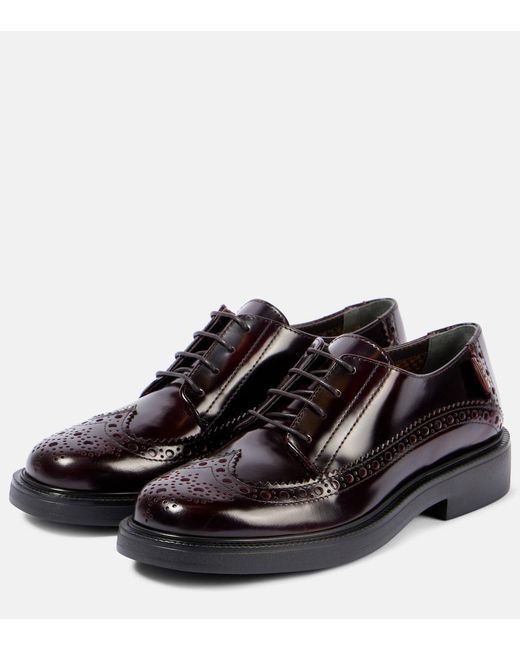 Tod's Black Leather Brogues