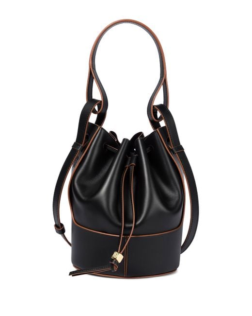 Loewe Balloon Small Leather Shoulder Bag in Black - Lyst